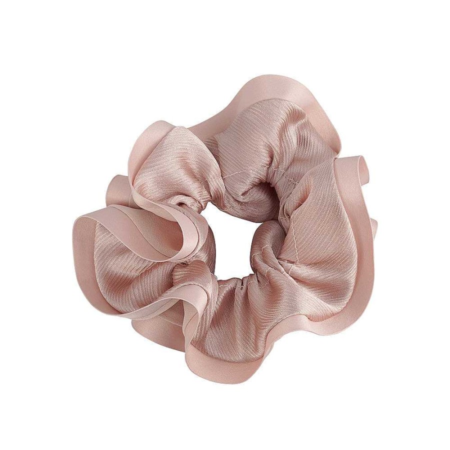 Hair Accessories Limlim | Waffle Satin Trim Scrunchies