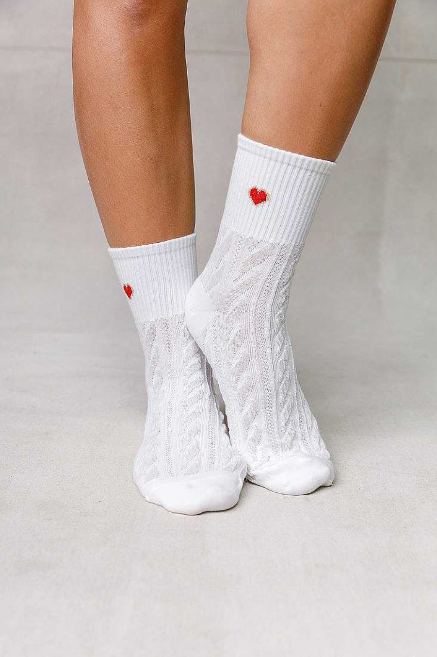 Luxe Trendy Socks Limlim | Frilled Heart Soft Socks