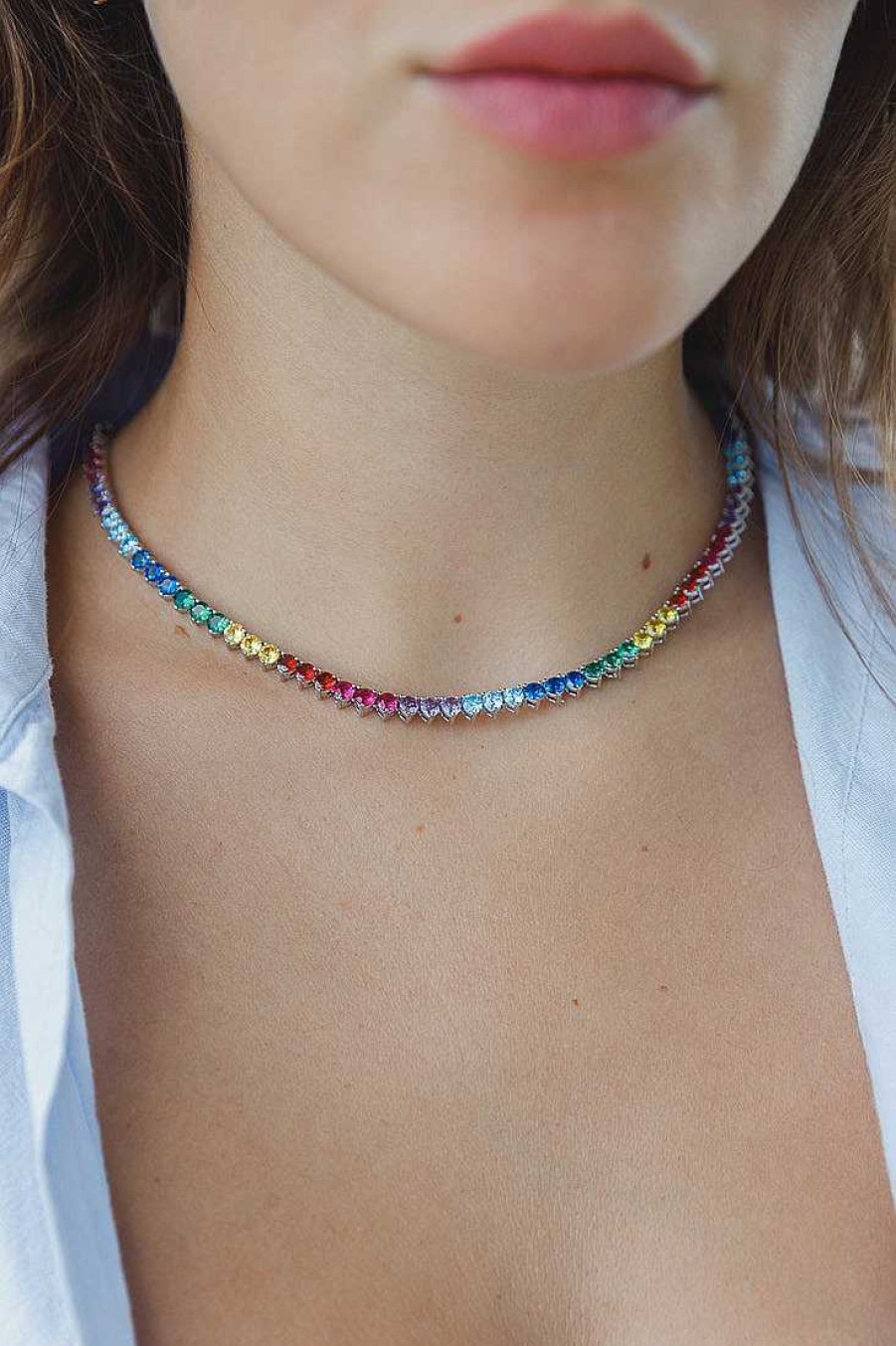 Kgmtl Limlim | Rainbow Tennis Necklace