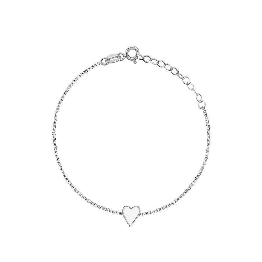 Jewelry Limlim | Enamel Sterling Heart White