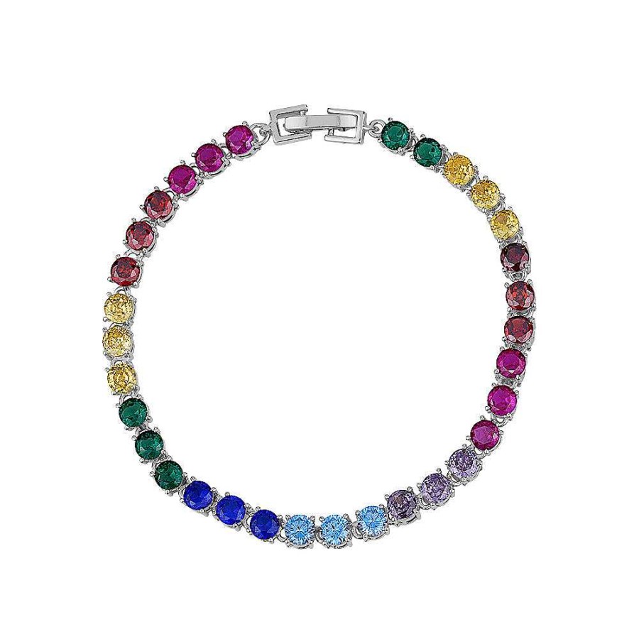 Jewelry Limlim | Pave Rainbow Tennis Bracelet