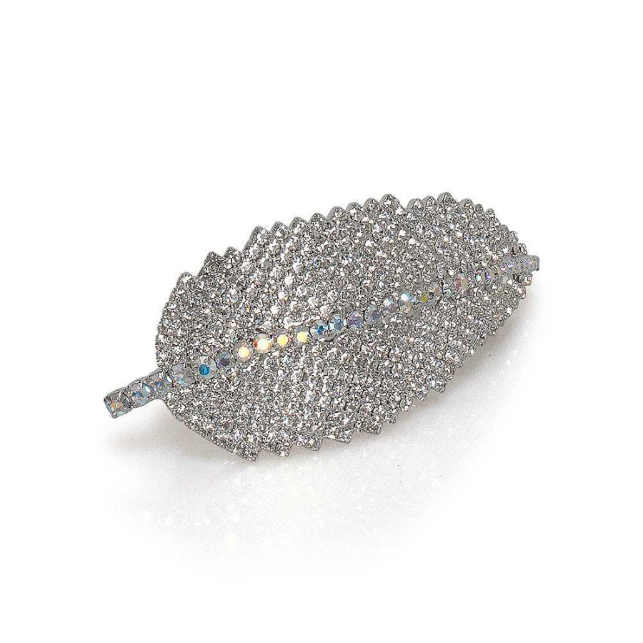 Hair Accessories Limlim | Feather Crystal French Barrette