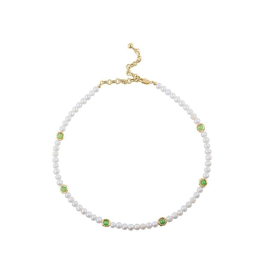 Jewelry Limlim | Jade Round Fresh Water Pearls Necklace