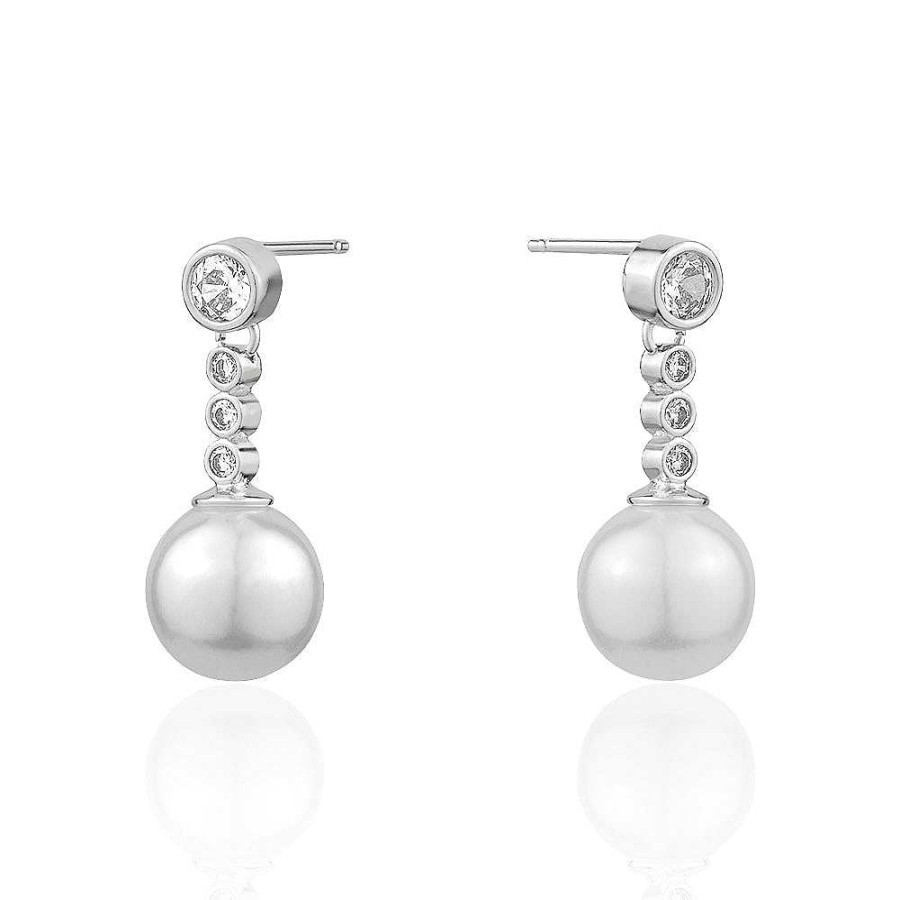 Jewelry Limlim | Drop Bezel Pearl Earrings