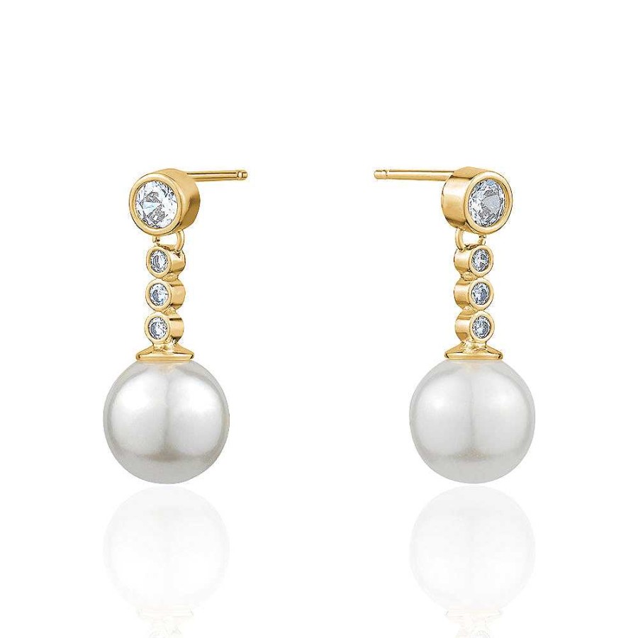 Jewelry Limlim | Drop Bezel Pearl Earrings