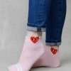 Luxe Trendy Socks Limlim | Crew Heart Stripe Socks