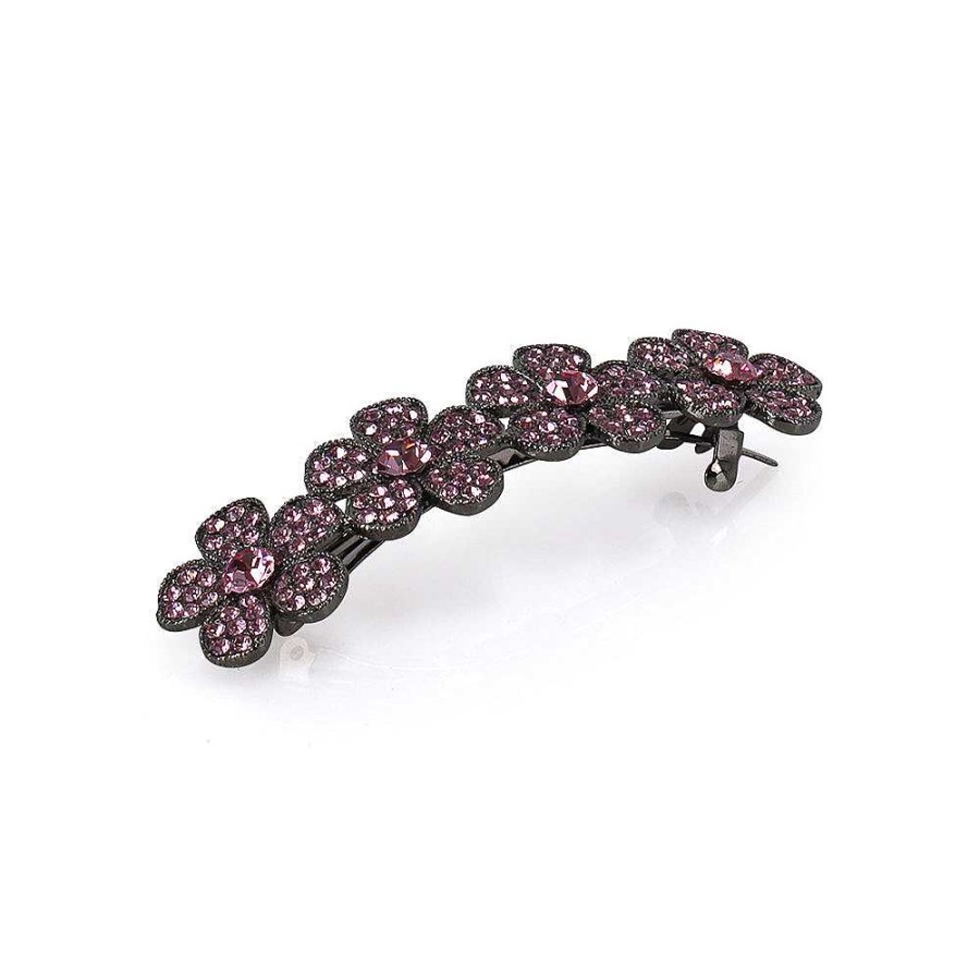 Hair Accessories Limlim | Flower Crystal Barrette Set