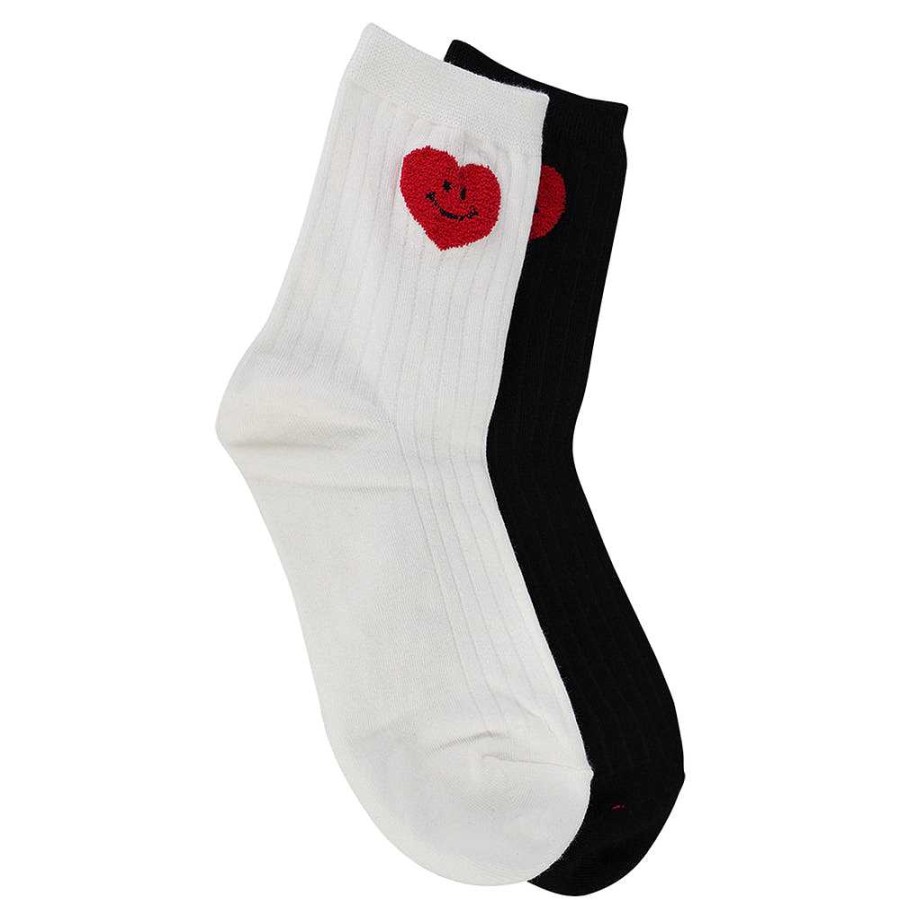 Luxe Trendy Socks Limlim | Velvet Heart Smiley Socks