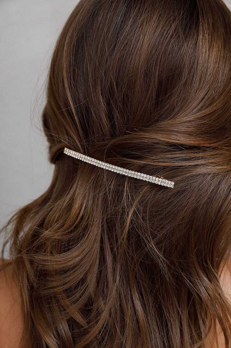 Hair Accessories Limlim | Double Row Crystal Barrette