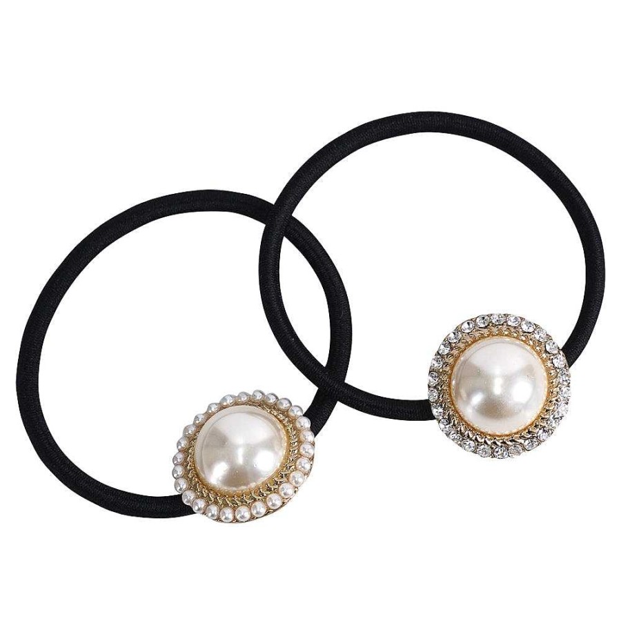 Hair Accessories Limlim | Pearl And Crystal Circle Elastic