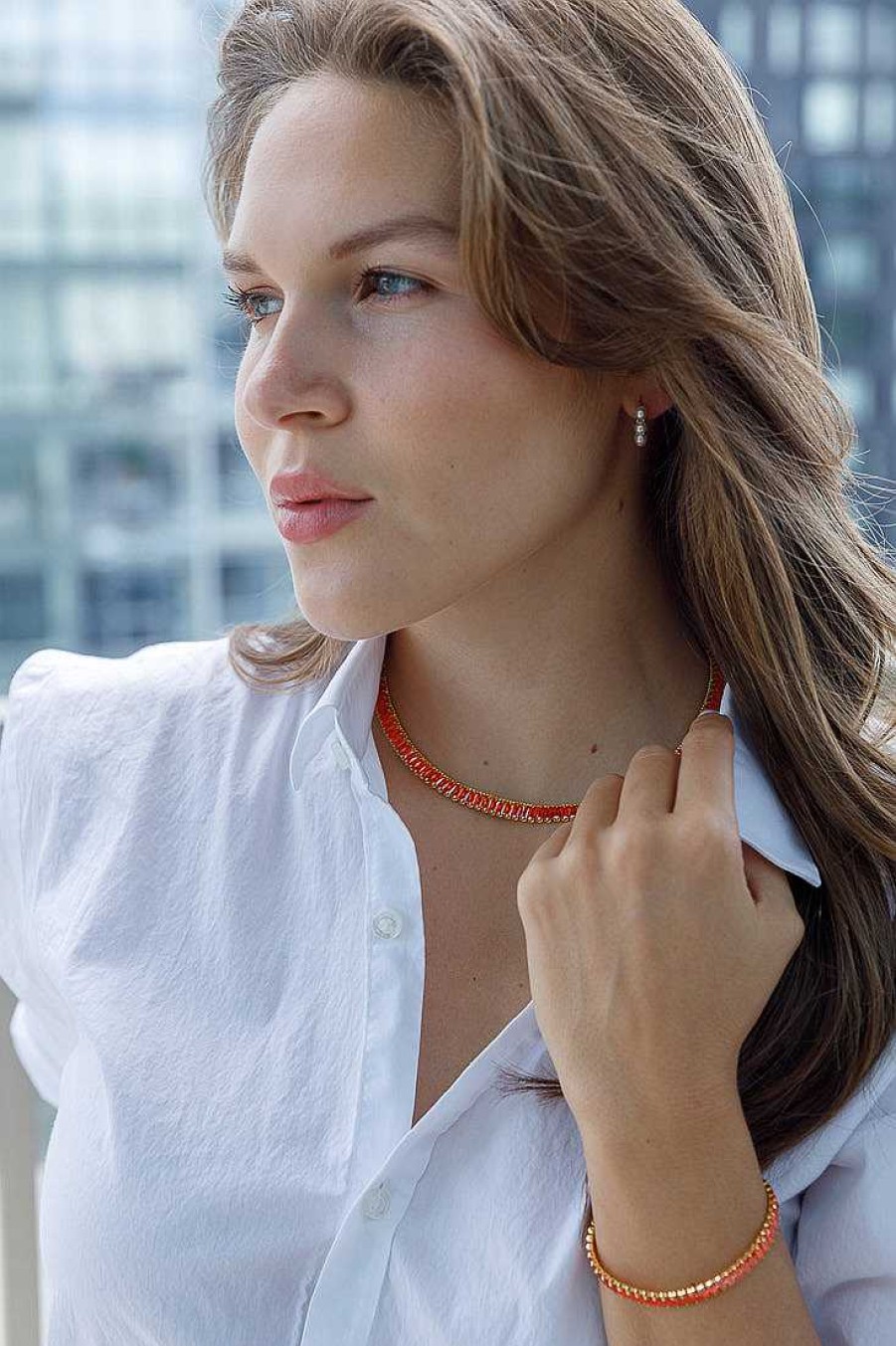 Jewelry Limlim | Baguette Soft Tennis Orange