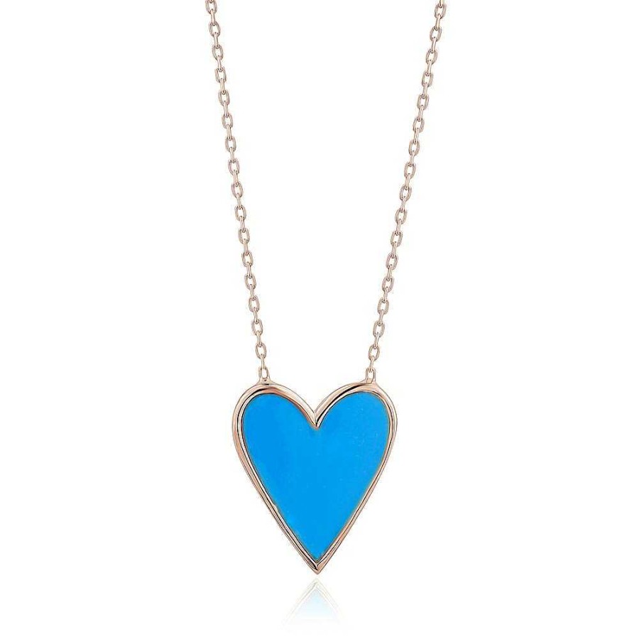 Jewelry Limlim | Blue Enamel Heart Necklace