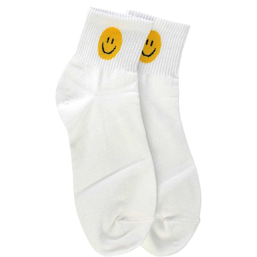 Luxe Trendy Socks Limlim | Crew Smiley Socks