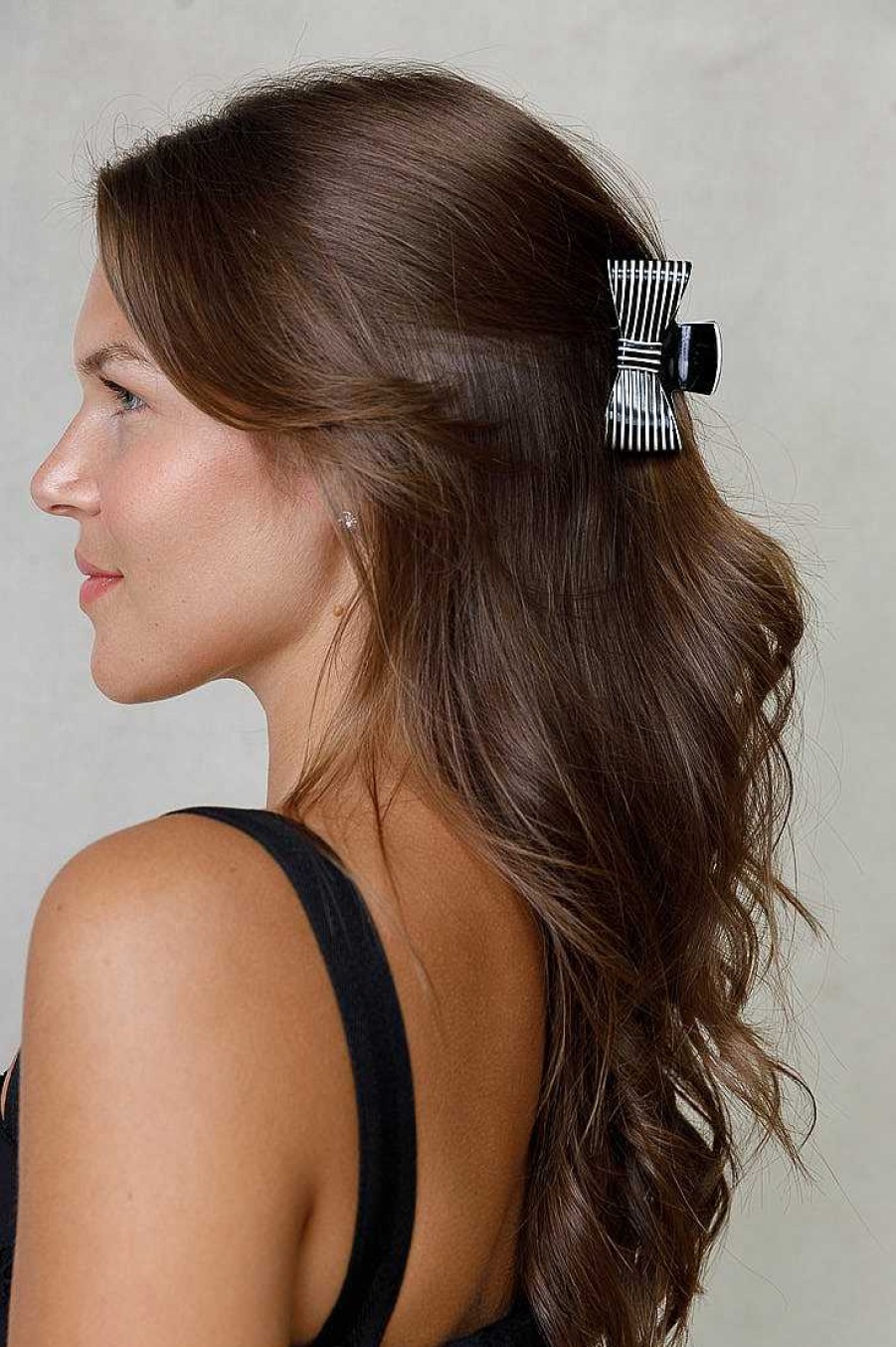 Hair Accessories Limlim | Stripe Bow Jaw