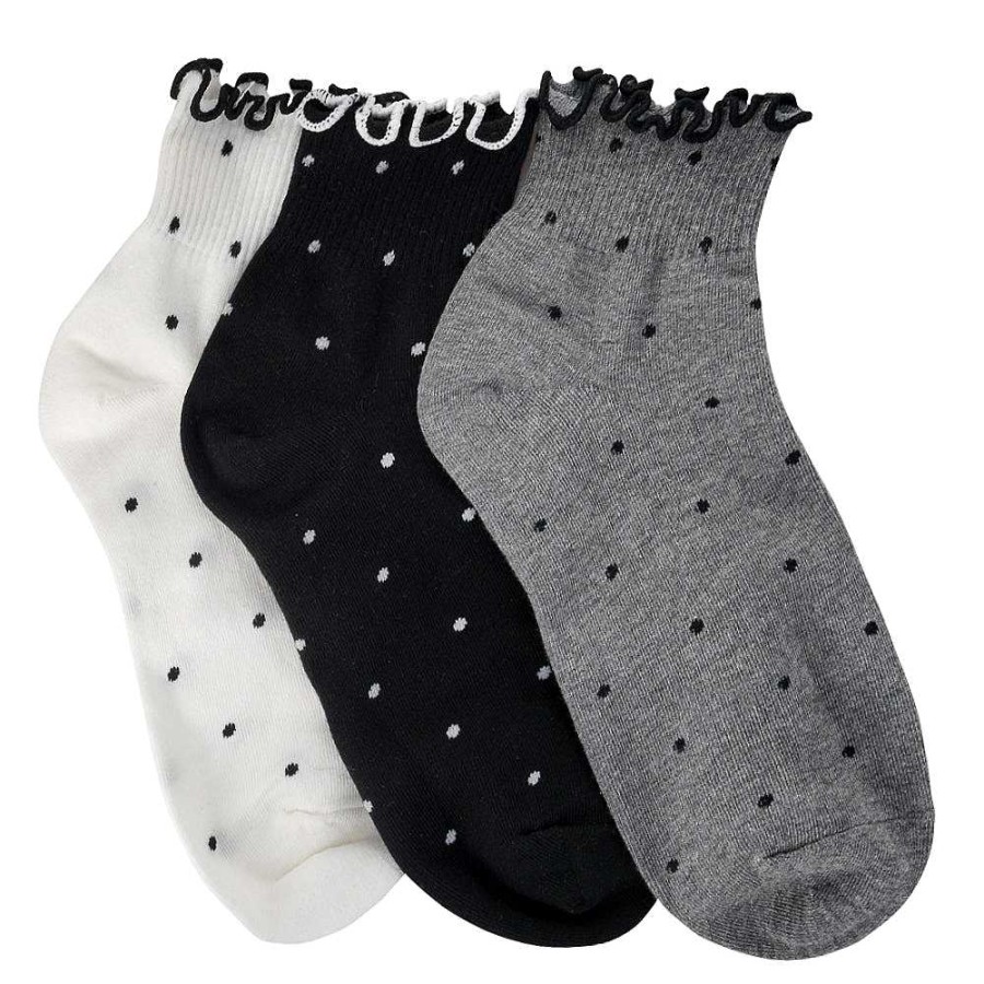 Luxe Trendy Socks Limlim | Polka Dot Frill Socks