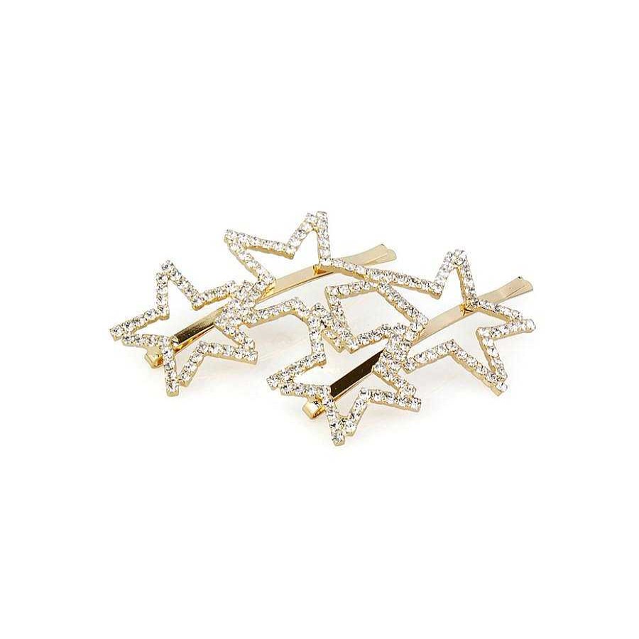 Hair Accessories Limlim | Double Crystals Stars Pins