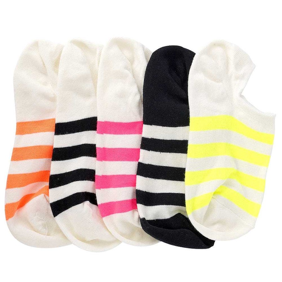 Luxe Trendy Socks Limlim | Stripe Neon Crew