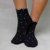 Luxe Trendy Socks Limlim | Polka Dot Frill Socks