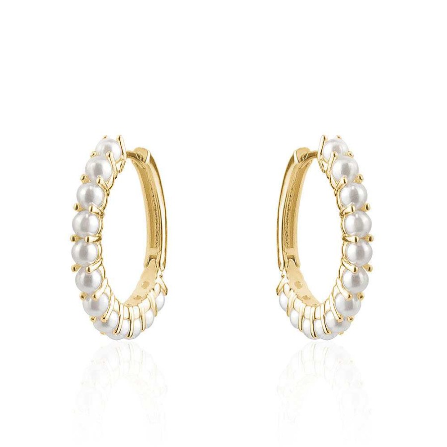 Jewelry Limlim | Yellow Gold Pearl Hoops