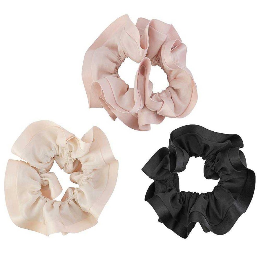 Hair Accessories Limlim | Luxury Satin Trim Scrunchies