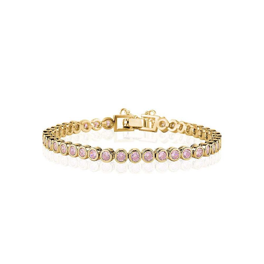 Jewelry Limlim | Pink Tennis Bezel Bracelet