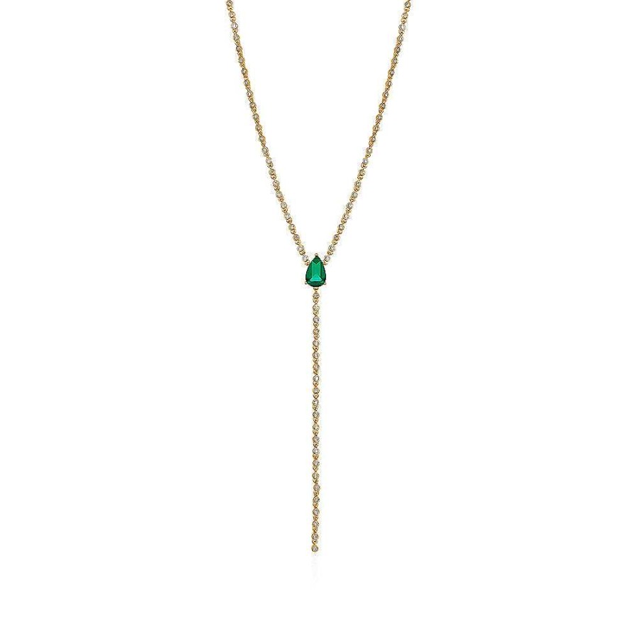 Jewelry Limlim | Pear Shape Emerald Bezel Lariat