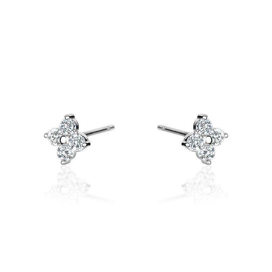 Jewelry Limlim | Crystal Clover Stud Earrings