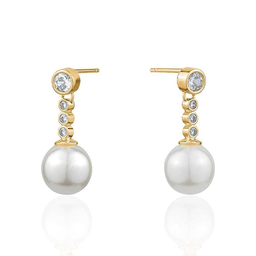 Jewelry Limlim | Drop Bezel Pearl Earrings