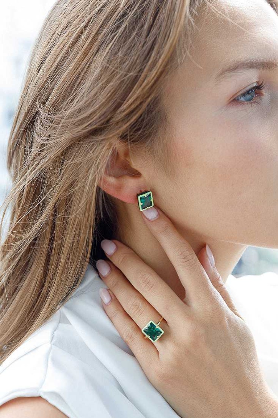 Jewelry Limlim | Emerald Enamel Earring Set