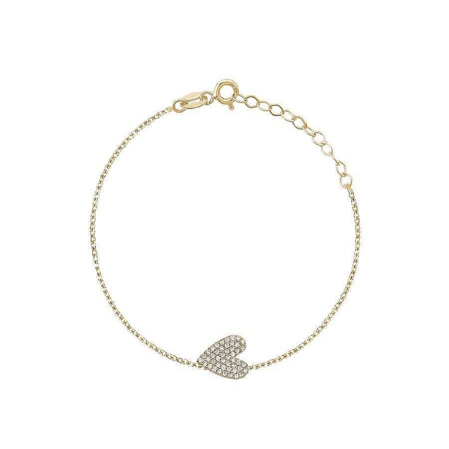 Jewelry Limlim | Side Heart Crystal Bracelet