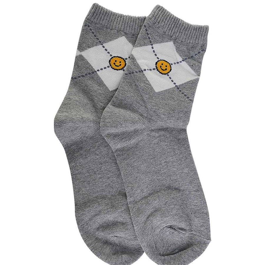 Luxe Trendy Socks Limlim | Diamond Shape Smiley Socks