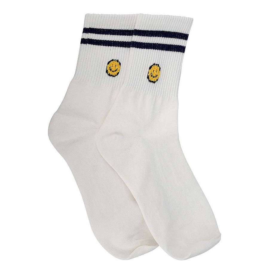 Luxe Trendy Socks Limlim | Small Smiley Stripe Socks