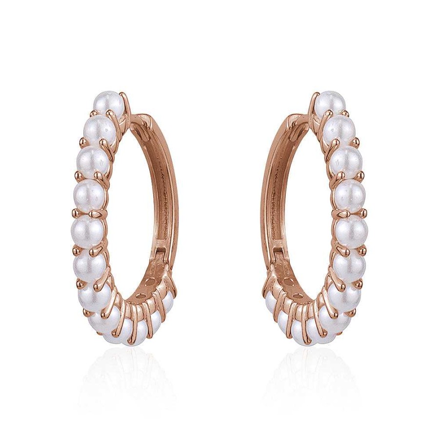 Jewelry Limlim | Rose Gold Pearl Hoops