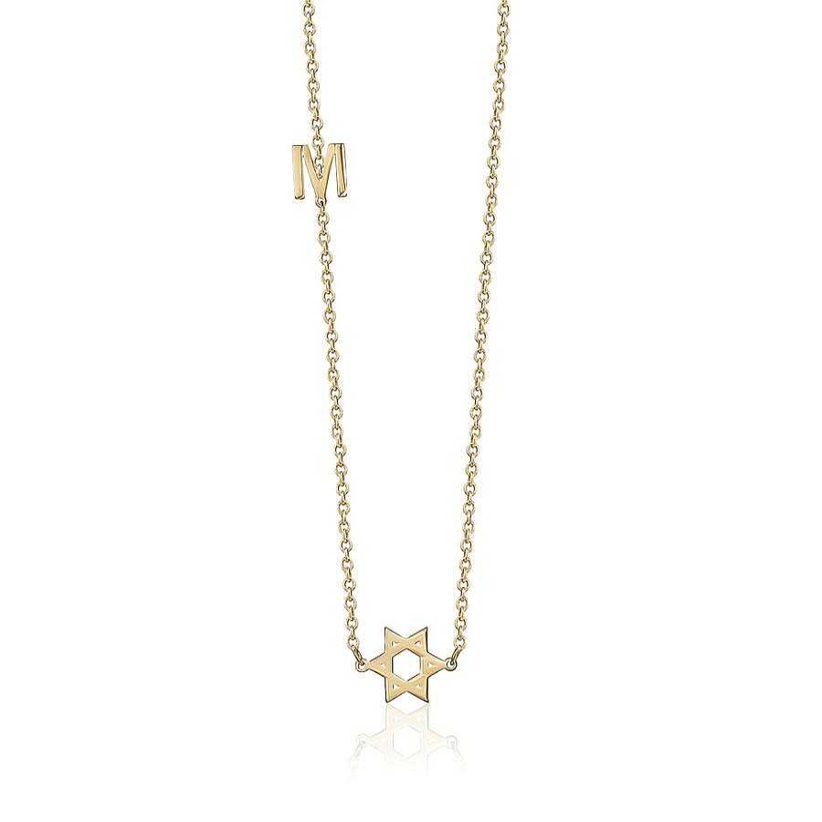 Jewelry Limlim | Star Of David Initial Necklace