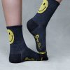 Luxe Trendy Socks Limlim | Back Smiley Crew Socks