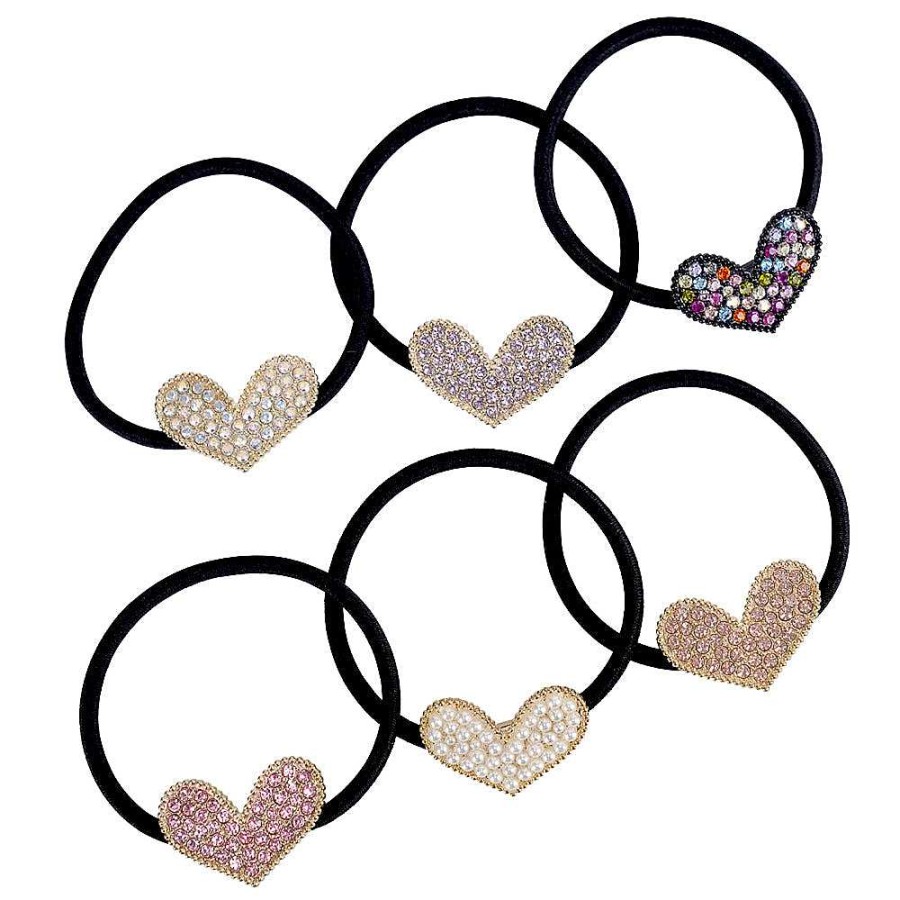 Hair Accessories Limlim | Big Crystal Heart Elastic