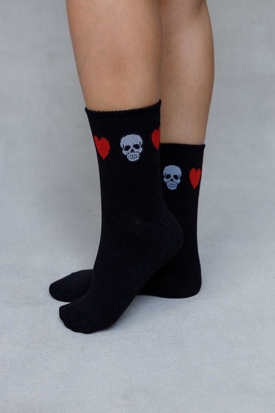 Luxe Trendy Socks Limlim | Skull Heart