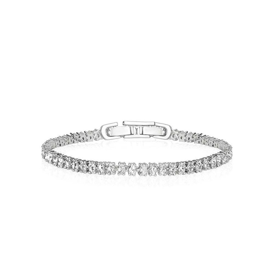 Jewelry Limlim | Oval Crystal Soft Tennis Bracelet