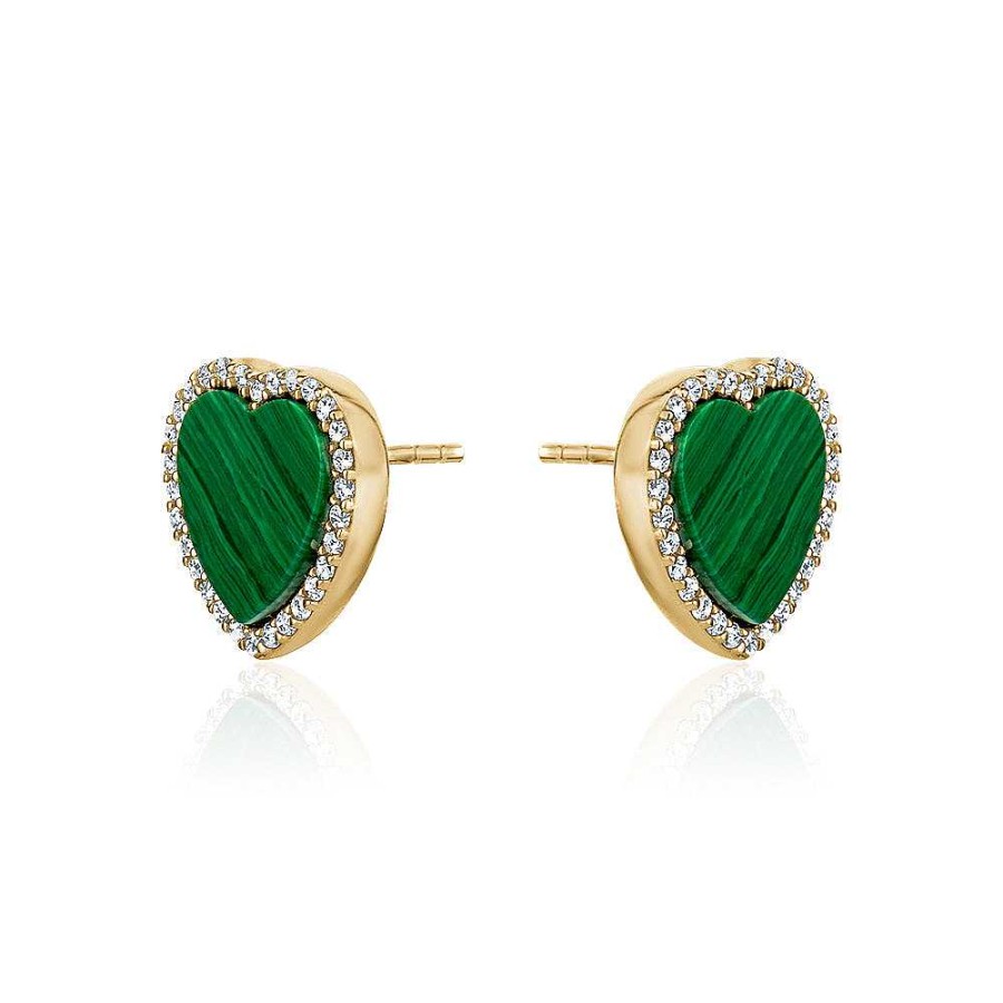 Jewelry Limlim | Malachite Heart Earrings