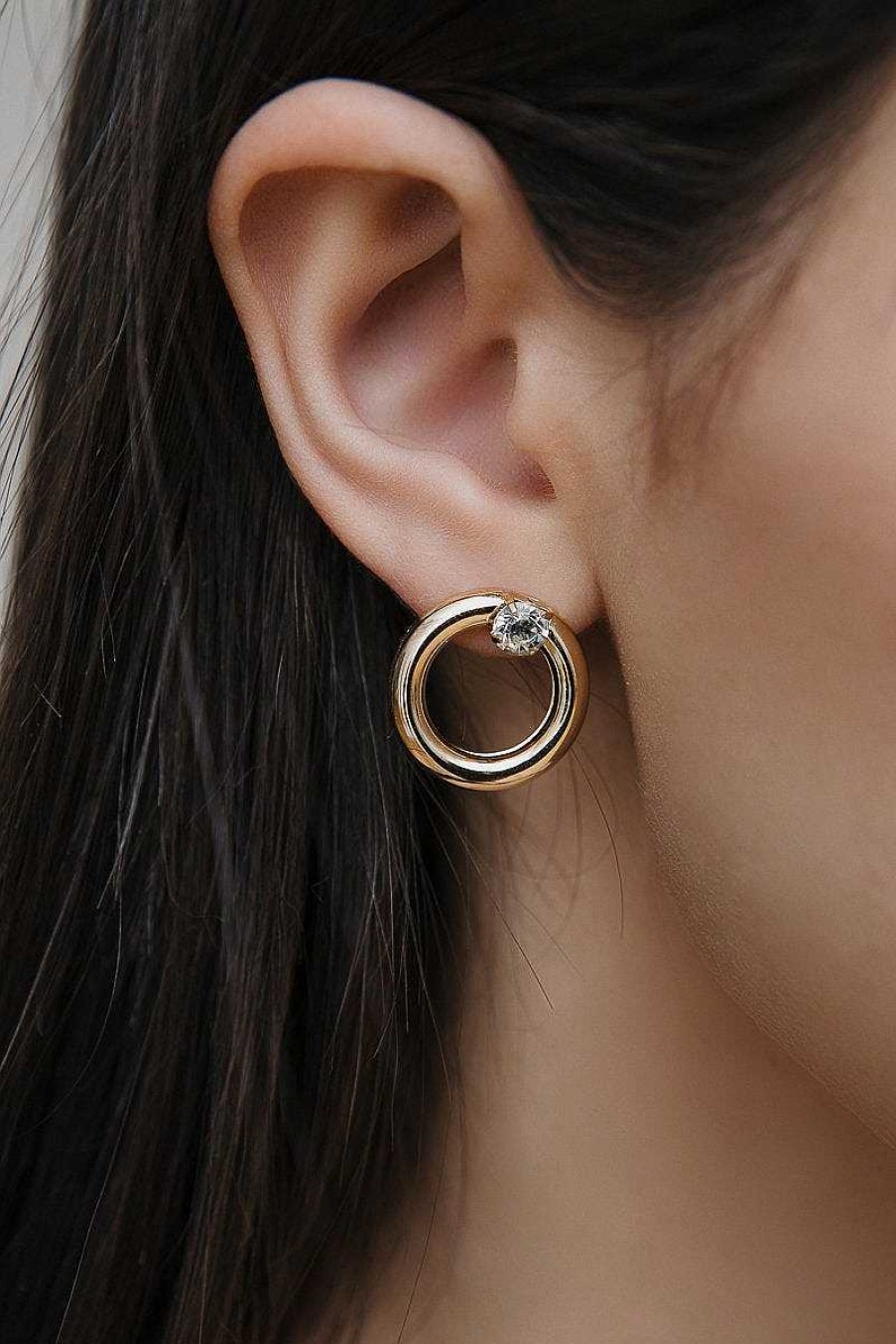 Jewelry Limlim | Round Front Crystal Earrings