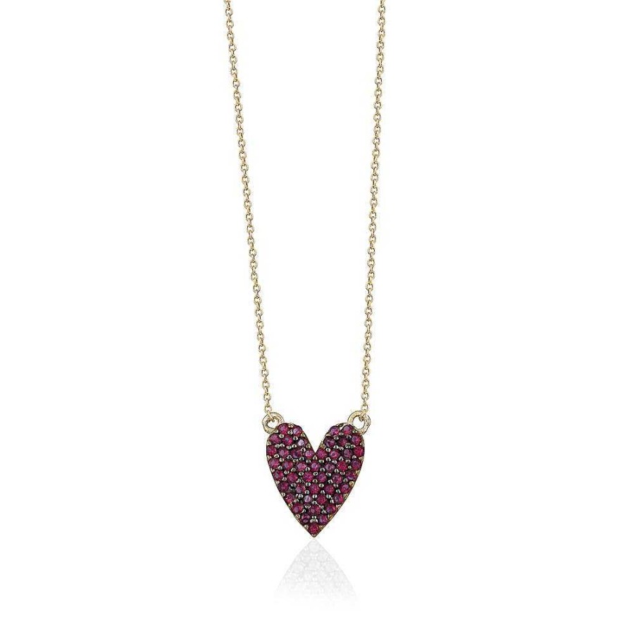 Jewelry Limlim | Mini Coloured Heart Pave Necklace